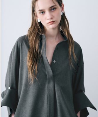 ＜uncrave (Women)＞ＴＲツイル　ＢＩＧシャツ（ＢＬＵＶＬＭ０８０８）