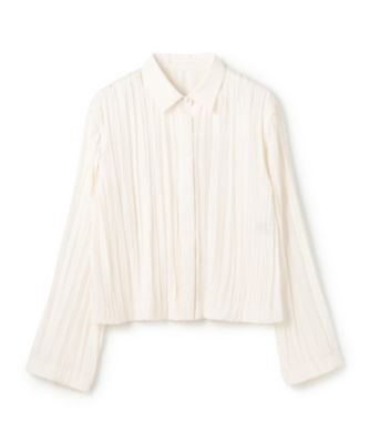 ＜uncrave (Women)＞マシーンプリーツ　シャツ（ＢＬＵＶＬＳ０３０６）