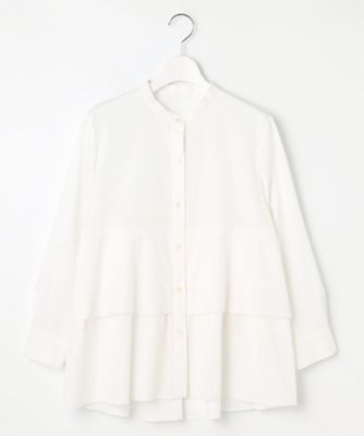 ＜自由区 S (Women/小さいサイズ)＞【洗える】コットンティアード　ブラウス（ＢＬＷ７ＧＭ０４０５）