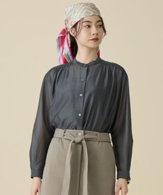 ＜自由区 S (Women/小さいサイズ)＞エアリーローンプレーン　ブラウス（ＢＬＷ７ＬＭ０３１８）