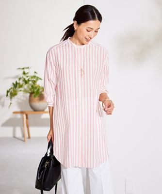 洗える】SOMELOSレーヨンチュニック シャツ