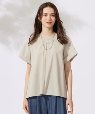 ＜自由区 (Women)＞【カタログ掲載・セットアップ対応・接触冷感・ＵＶケア・洗える】ファンクショナルクロス　ブラウス（ＢＬＷＭＣＭ０６０２）