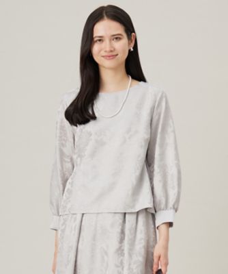 ＜自由区 (Women)＞【セットアップ対応・洗える】オパールプリント　ブラウス（ＢＬＷＭＣＳ０００４）