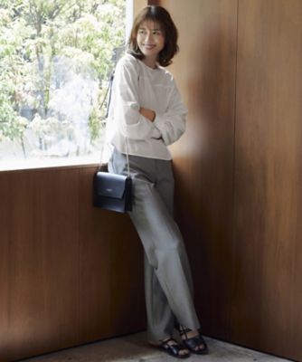 洗える】SOMELOSクロップド丈 ブラウス（BLWMCW0307