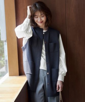 洗える】SOMELOSクロップド丈 ブラウス（BLWMCW0307