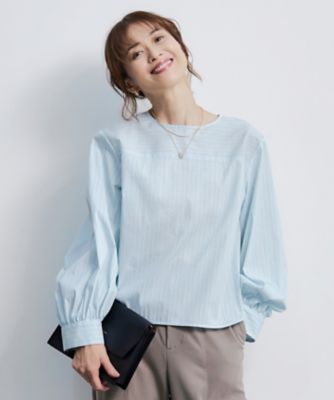 洗える】SOMELOSクロップド丈 ブラウス（BLWMCW0307