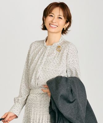 ＜自由区 (Women)＞【人気素材・新色追加・カタログ掲載・セットアップ対応】ライトサテン　ブラウス（ＢＬＷＭＣＷ０４１２）