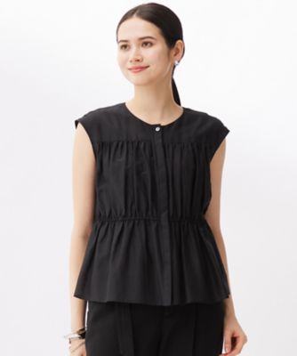 ＜自由区 (Women)＞シルクコットンローンフレンチスリーブ　ブラウス（ＢＬＷＭＧＡ０００１）