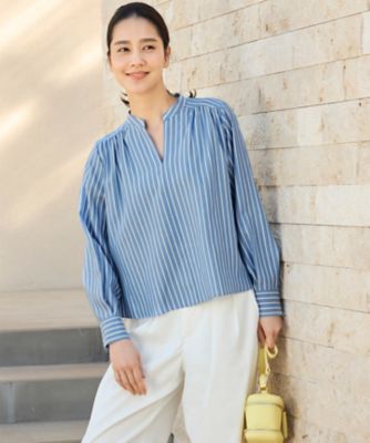 洗える】SOMELOSクロップド丈 ブラウス（BLWMGM0313