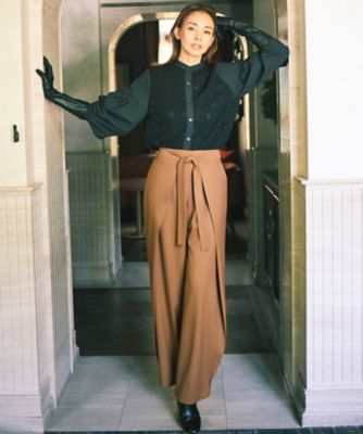 ＜自由区 (Women)＞【ＳＨＩＨＯさん着用】レースブロッキング　ブラウス（ＢＬＷＭＧＷ６４２５）