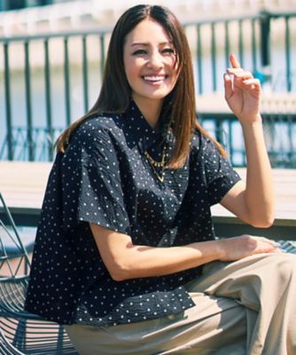 WEB＆一部店舗限定・サラリ触感】コットンサッカープリント シャツ