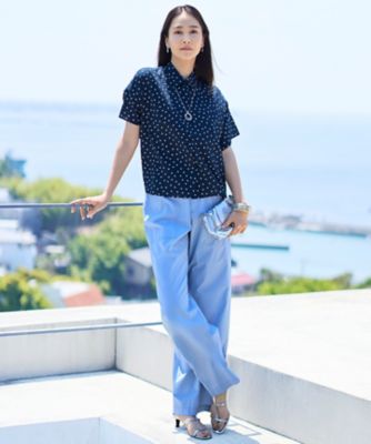 WEB＆一部店舗限定・サラリ触感】コットンサッカープリント シャツ