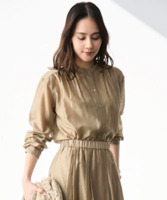 エアリーローンプレーン ブラウス（BLWMLM0318） | 自由区