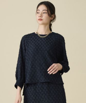 セットアップ対応】ワッシャーカットジャカード ブラウス