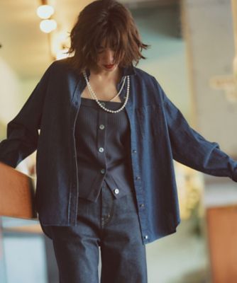 【洗える】ライトダンガリー　２ＷＡＹ　シャツ（ＢＬＷＯＣＡ０３１１）