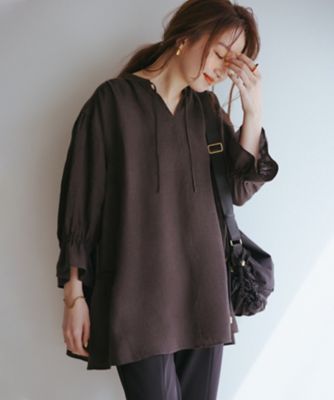 ＜23区 (Women)＞【洗える】ＬＩＢＥＣＯリネン　ティアード　チュニック　ブラウス（ＢＬＷＯＣＭ０６１２）