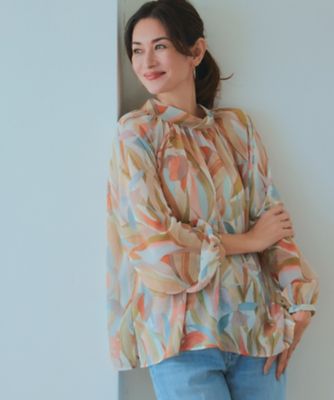 ＜23区 (Women)＞【洗える】Ｒａｔｔｉ　ペインティングプリント　ブラウス（ＢＬＷＯＣＳ０２０８）