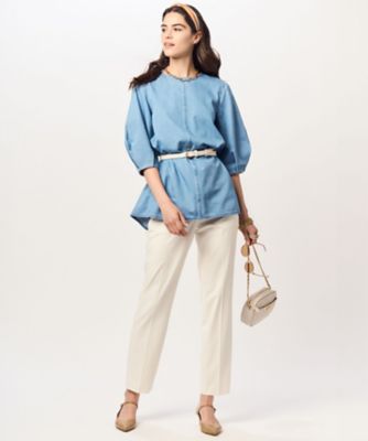 【Ｏｇｇｉ４月号掲載／洗える】２３区ＤＥＮＩＭ　ライトダンガリー　ブラウス（ＢＬＷＯＣＳ０２１７）
