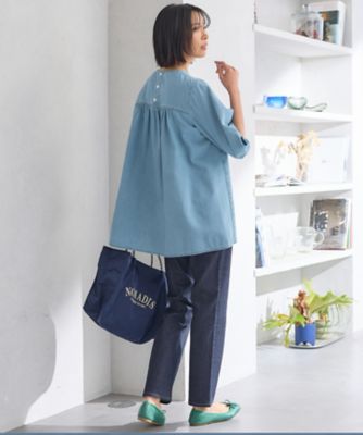 【Ｏｇｇｉ４月号掲載／洗える】２３区ＤＥＮＩＭ　ライトダンガリー　ブラウス（ＢＬＷＯＣＳ０２１７）