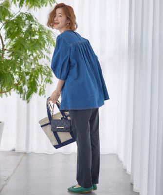 【Ｏｇｇｉ４月号掲載／洗える】２３区ＤＥＮＩＭ　ライトダンガリー　ブラウス（ＢＬＷＯＣＳ０２１７）