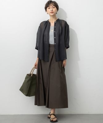 洗える】シアービエラ タックデザイン ブラウス（BLWOGA0205