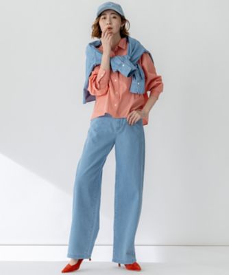洗える】CANCLINI クロップド テントライン シャツ