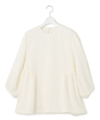 洗える】シアーカットジャカード ブラウス（BLWOGM0314