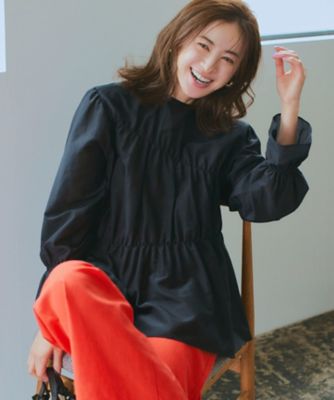 洗える】CANCLINI クロップド テントライン シャツ