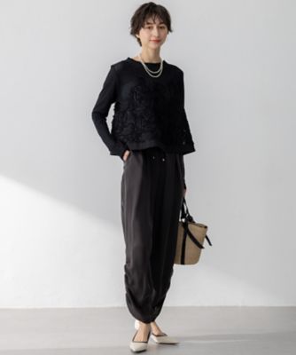 好評につき追加生産／洗える】リボンエンブロイダリー キャミソール