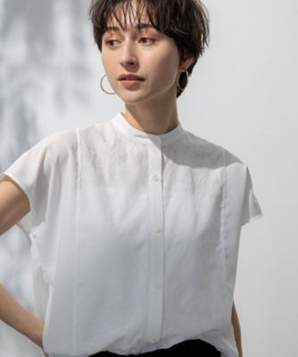 ＜23区 (Women)＞【洗える】エンブロイダリー　コンビ　ブラウス（ＢＬＷＯＧＭ０５０３）