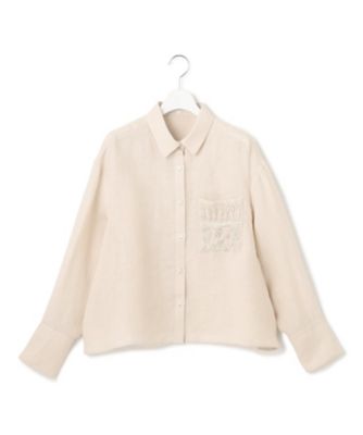 【洗える】ＬＩＢＥＣＯ　クロップド　シャツ（ＢＬＷＯＧＭ０５１０）