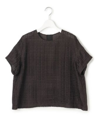 【洗える】Ｂｒｏｃｈｅ　チェック　レース　ブラウス（ＢＬＷＯＧＭ０５１３）