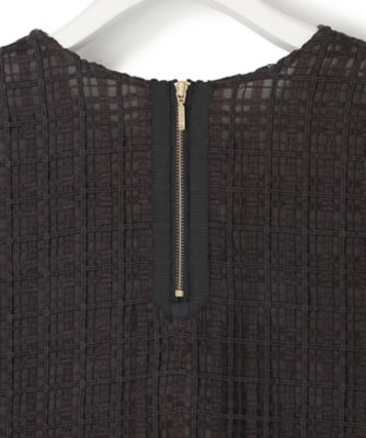 【洗える】Ｂｒｏｃｈｅ　チェック　レース　ブラウス（ＢＬＷＯＧＭ０５１３）