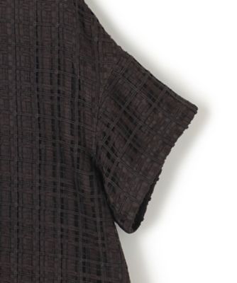 【洗える】Ｂｒｏｃｈｅ　チェック　レース　ブラウス（ＢＬＷＯＧＭ０５１３）