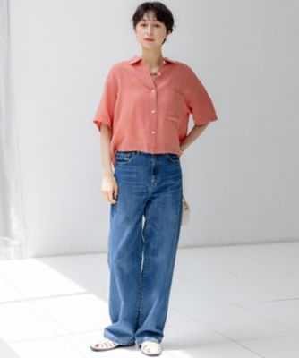 Oggi7月号掲載／洗える】LIBECOリネン クロップド デザイン