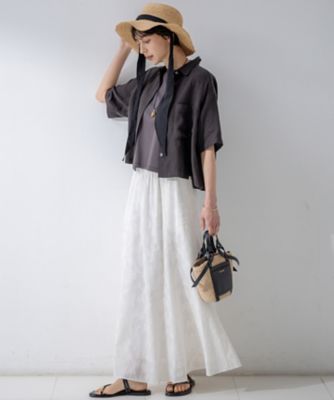 Oggi7月号掲載／洗える】LIBECOリネン クロップド