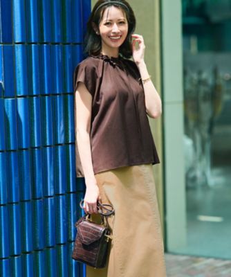 WEB＆一部店舗限定】ライトタンブラー ギャザー フリル ブラウス