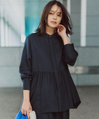 洗える】TWビエラ イレギュラーヘム ブラウス（BLWOGW0415