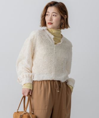 ツイルラッフルカラーノースリーブブラウス | allureville