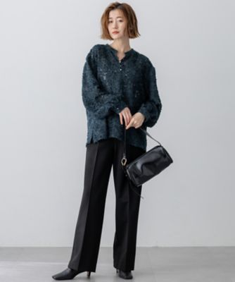 23区【洗える】シアーカットジャカード ブラウス 洗える】シアーカットジャカード ブラウス（BLWOGW0420