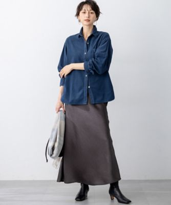 23区☆【見上愛さん着用/Oggi11月号掲載】コットン コーデュロイ シャツ 見上愛さん着用／Oggi11月号掲載】コットン コーデュロイ シャツ