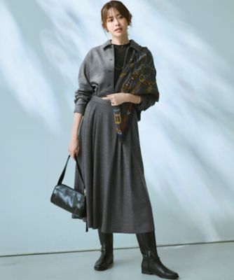 滝沢眞規子さん着用／VERY掲載／洗える】ウールミルドジャージー