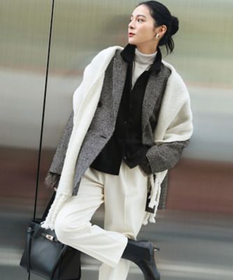 滝沢眞規子さん着用／VERY掲載／洗える】ウールミルドジャージー