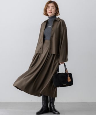 滝沢眞規子さん着用／VERY掲載／洗える】ウールミルドジャージー