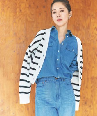 【ＣＬＡＳＳＹ．掲載】２３区ＤＥＮＩＭ　ライトオンス　デニム　シャツ（ＢＬＷＯＩＺ０７２１）