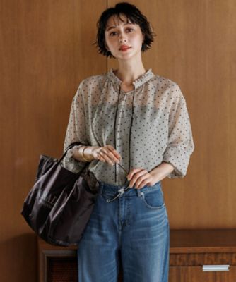 フロッキードット ブラウス（BLWOLA0316） | 23区 (Women