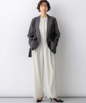 ドライシアーストライプ フロントタック ブラウス