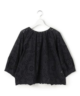 見上愛さん着用】カットワークエンブロイダリー 2WAYブラウス