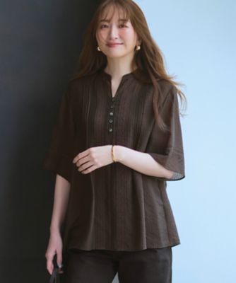 WEB＆一部店舗限定】はしごレース シアー トップス