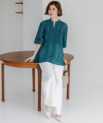 WEB＆一部店舗限定】はしごレース シアー トップス
